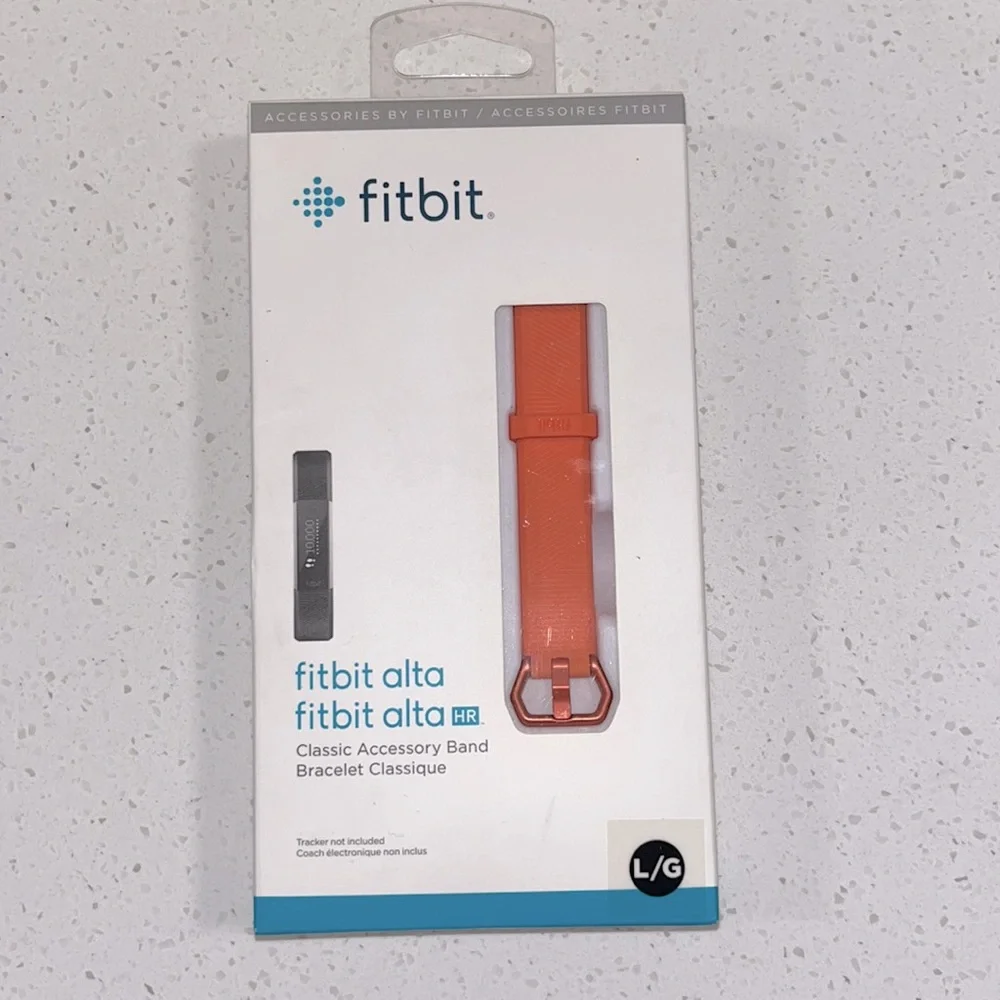 Fit it-Classic Wristband for Fitbit Alta / Alta HR Activity Trackers-Large-Coral